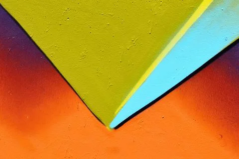 Abstract geometric shapes with vibrant gradient colors Stock Photos