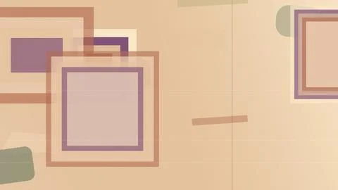 Abstract geometric shapes in warm beige and soft purple create a modern, mi.. Stockillustratie