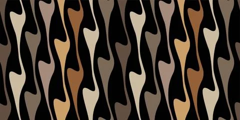 Abstract geometric shapes with wavy line Stock Illustration