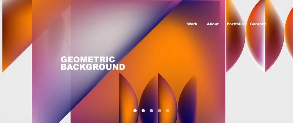 Abstract geometric shapes web design page. Vector Illustration For Wallpaper Stock Illustration