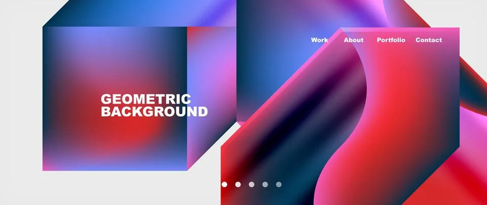 Abstract geometric shapes web design page. Vector Illustration For Wallpaper Stock Illustration