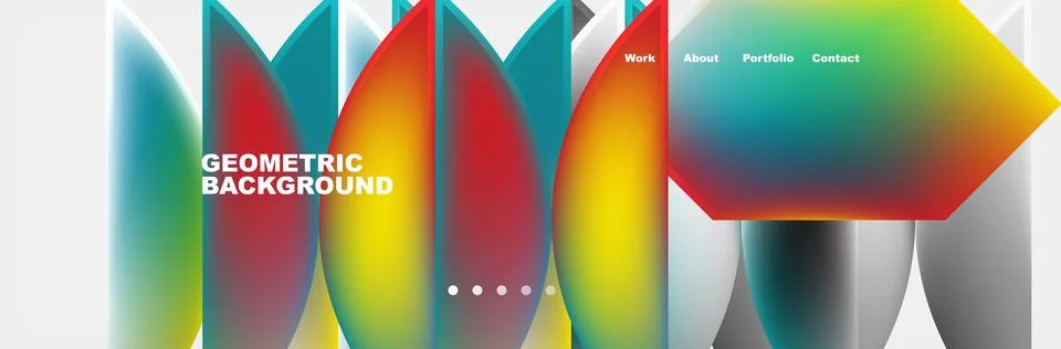 Abstract geometric shapes web design page. Vector Illustration For Wallpaper Stock Illustration