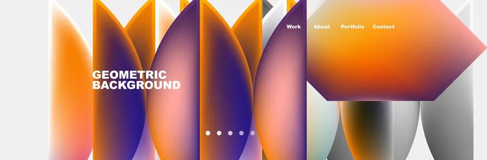 Abstract geometric shapes web design page. Vector Illustration For Wallpaper Stock Illustration