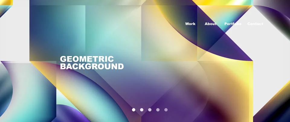 Abstract geometric shapes web design page. Vector Illustration For Wallpaper Stock Illustration