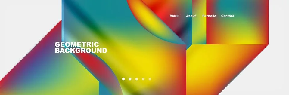Abstract geometric shapes web design page. Vector Illustration For Wallpaper Stock Illustration