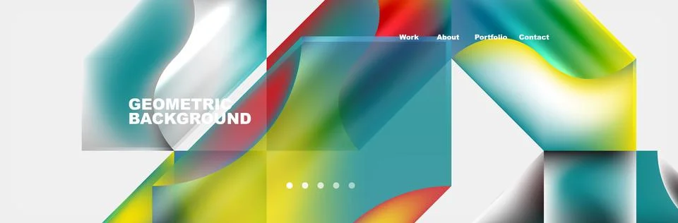 Abstract geometric shapes web design page. Vector Illustration For Wallpaper Stock Illustration