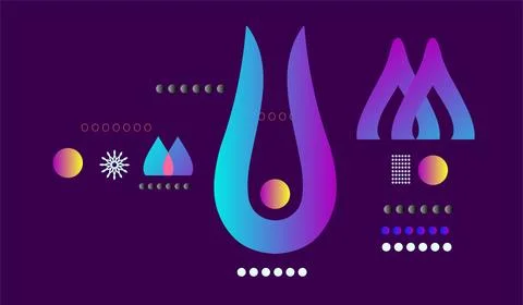 Abstract Geometric Shapes for Web Design, Print, Presentation, banner, Flye.. Stock Photos