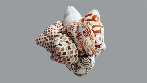 Abstract geometric shape.Soft body shape perfect for design Stock Footage 233055410