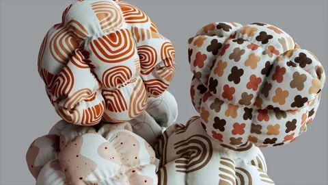 Abstract geometric shape.Soft body shape perfect for design Stock Footage 233055497