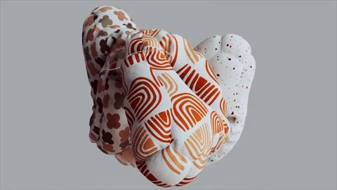 Abstract geometric shape.Soft body shape perfect for design Stock Footage 233055562