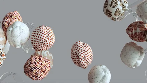 Abstract geometric shape.Soft body shape perfect for design Stock Footage 233055627