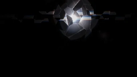 Abstract Geometric Shards with Radiant Light and Lens Flare 库存影片 346052940