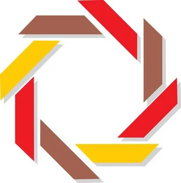 Abstract Geometric Shutter Logo Illustrazione stock