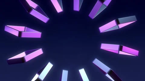 Abstract geometric shutter tunnel background, glowing rotating shutter motion Vídeo Stock 341958005