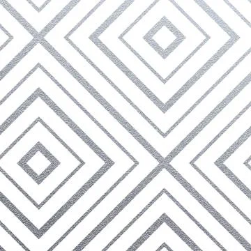 Abstract geometric silver seamless pattern with glitter texture on white back Stock Illustration