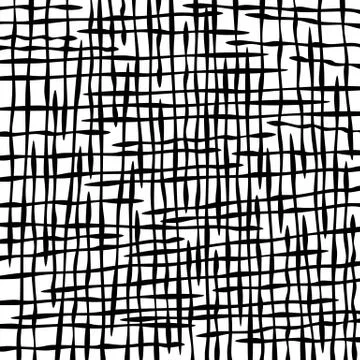 Abstract geometric simple, flat pattern long and short intersecting black lines. Stock Illustration