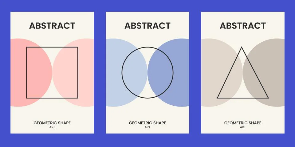 Abstract Geometric Simple Shape Modern Poster Design Stock Illustration