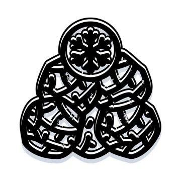 Abstract geometric snowflake design vector illustration Stock Illustration