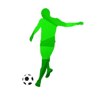 Abstract geometric soccer player Stock Illustration