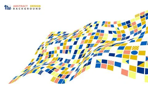 Abstract geometric space line pattern style artwork template. Stock Illustration