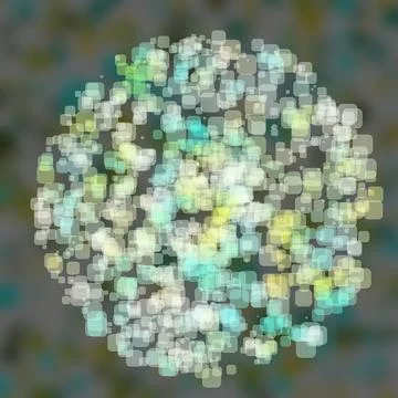 Abstract Geometric sphere of Many square glittering in space explosion of confet Illustrazione stock