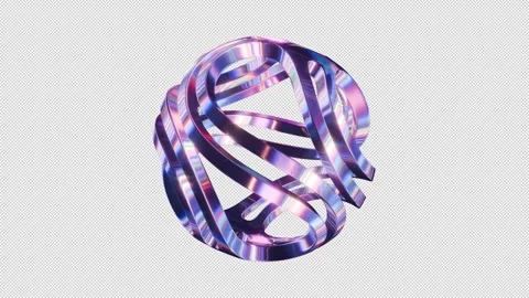 Abstract geometric sphere seamless loop with alpha channel 库存影片 335351728