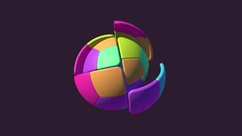 Abstract Geometric Sphere Transform Loop Stock Footage 330485151
