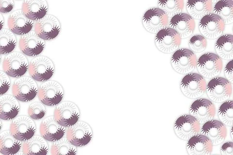 Abstract Geometric Spiky Ring Frame Background with Soft Pastel Rings Stock Illustration