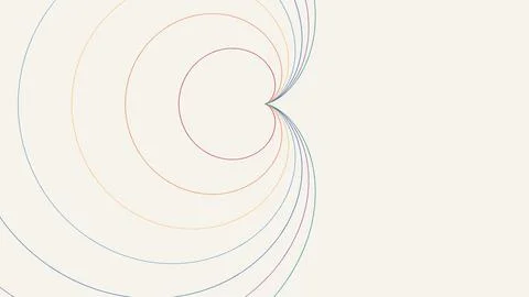 Abstract geometric spiral lines composition minimalist design Stock Illustration