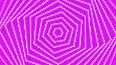 Abstract geometric spiral made of concentric hexagon lines animation 库存影片 337084652
