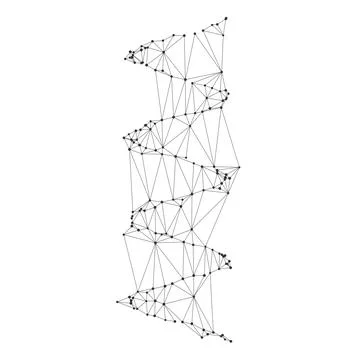 Abstract Geometric Spiral Network Structure Design Stock Illustration