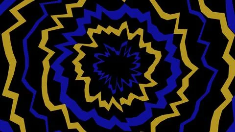 Abstract geometric spiral pattern in blue and yellow 스톡 일러스트