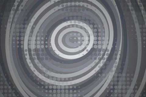 Abstract geometric spiral pattern with circles and dots Stock Photos