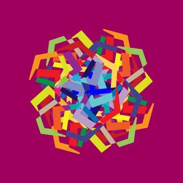 Abstract geometric spiral pattern Stock Illustration