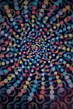 Abstract Geometric Spiral Pattern Stock Illustration