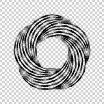 Abstract geometric spiral pattern with intricate looping lines forming a me.. Stock Illustration