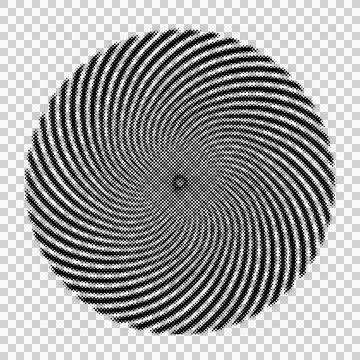 Abstract geometric spiral pattern with intricate swirling lines forming a c.. Stock Illustration