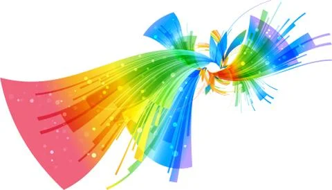 Abstract geometric splash on white background Stock Illustration