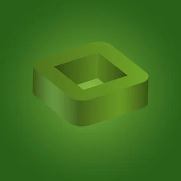 Abstract geometric square 3d logo Stock Illustration