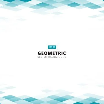 Abstract geometric square blue and white color pattern background perspective 스톡 일러스트