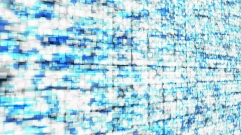 Abstract Geometric Square box perspective view blue color glowing pattern Stock Footage 92227034