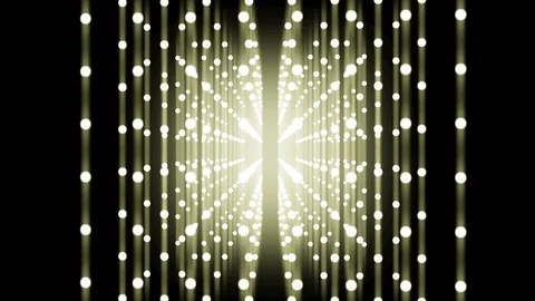 Abstract Geometric Square box shap from Circle dot yellow color glowing Stock Footage 92480932