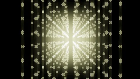 Abstract Geometric Square box shap from Jigsaw puzzle yellow color glowing Stock Footage 92482070