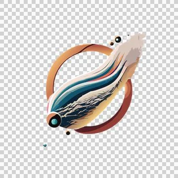 Abstract Geometric Square With Brush Strokes Overlapping Stock Illustration