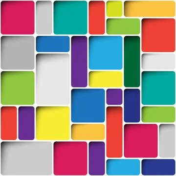 Abstract geometric Square color background. Patchwork style. Stock Illustration