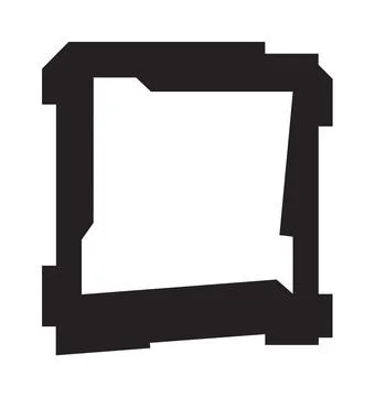 Abstract geometric square frame template with modern angular border Stock Illustration