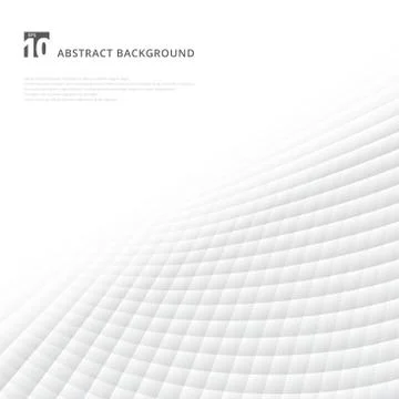 Abstract geometric square pattern background with white shapes perspective Stock Illustration