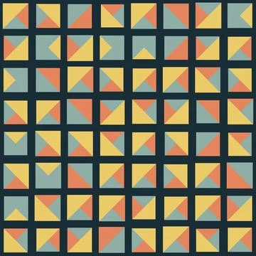 Abstract geometric square pattern with colorful triangles for modern backgr.. Illustrazione stock