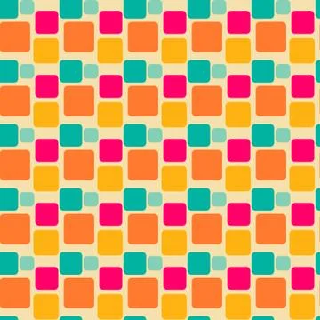 Abstract geometric square seamless pattern. Vector illustration Illustrazione stock