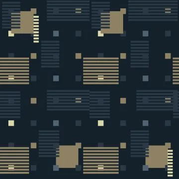 Abstract geometric square seamless pattern Stock Illustration